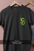 Oversize Green And Yellow Dragon İllustration Cep Tasarımlı Unisex T-Shirt thumbnail 11