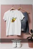 Oversize Bal Arısı  Tasarımlı Unisex T-Shirt - 7