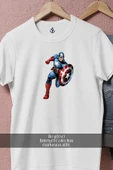 Oversize Kaptan Amerika Captain America  Tasarımlı Unisex T-Shirt thumbnail 2