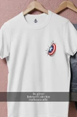 Oversize Kaptan Amerika - Captain America Kalkan  Cep Tasarımlı Unisex T-Shirt thumbnail 8
