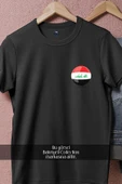 Oversize Irak Logo Bayrak Cep Tasarımlı Unisex T-Shirt thumbnail 11