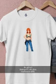 Oversize Nami From One Piece İllustration  Tasarımlı Unisex T-Shirt thumbnail 2