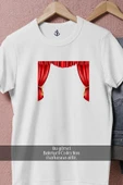 Oversize Tiyatro Perdesi Sahne Önü  Tasarımlı Unisex T-Shirt thumbnail 6