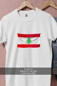 Oversize Flag Of Lebanon _ Lübnan Bayrağı  Tasarımlı Unisex T-Shirt thumbnail 2