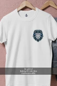 Oversize Etnik Aslan Başı Görseli  Cep Tasarımlı Unisex T-Shirt thumbnail 8