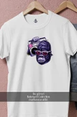 Oversize Radyo Taşıyan Goril  Tasarımlı Unisex T-Shirt thumbnail 2