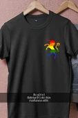 Oversize Lgbt Colors Unicorn  Cep Tasarımlı Unisex T-Shirt thumbnail 5