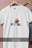 Oversize Dalış Yapan Mini Dalgıç  Tasarımlı Unisex T-Shirt thumbnail 2