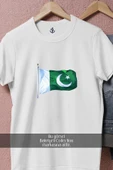 Oversize Pakistan Bayrağı  Tasarımlı Unisex T-Shirt thumbnail 2