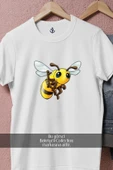Oversize Bal Arısı  Tasarımlı Unisex T-Shirt - 8
