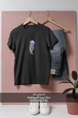 Oversize Blue Pink Jellyfish Ocean Coloured  Tasarımlı Unisex T-Shirt thumbnail 10
