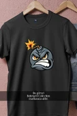 Oversize Bomb Cartoon Angry Face  Tasarımlı Unisex T-Shirt thumbnail 5