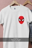 Oversize Spider-man - Örümcek Adam Kafası Vektörel Cep Tasarımlı Unisex T-Shirt thumbnail 8