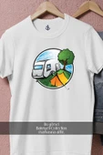 Oversize Caravan Campervans  Tasarımlı Unisex T-Shirt thumbnail 3
