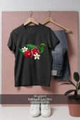 Oversize Çiçekli Kiraz Cherry  Tasarımlı Unisex T-Shirt thumbnail 4