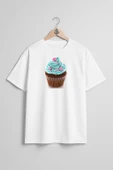 Oversize Cupcake Göğüs Tasarımlı Unisex T-Shirt thumbnail 5