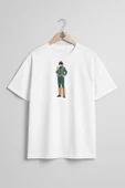Oversize Might Guy Kakashi Hatake Naruto Uzumaki Göğüs Tasarımlı Unisex T-Shirt thumbnail 3