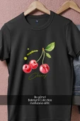 Oversize Cherry Vektörel  Tasarımlı Unisex T-Shirt thumbnail 11