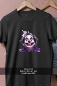 Oversize Joker Smiling Clown Face Paint  Tasarımlı Unisex T-Shirt thumbnail 5