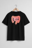 Oversize Bağırsak Kanseri Göğüs Tasarımlı Unisex T-Shirt thumbnail 9