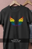 Oversize Wings Lgbt Colors  Tasarımlı Unisex T-Shirt thumbnail 10