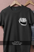 Oversize Trollface Cep Tasarımlı Unisex T-Shirt thumbnail 10