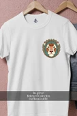 Oversize Motifli Aslan Başı  Cep Tasarımlı Unisex T-Shirt thumbnail 2
