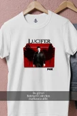 Oversize Lucifer Yabancı Dizi  Tasarımlı Unisex T-Shirt thumbnail 2