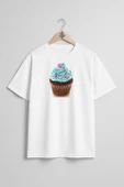 Oversize Cupcake Göğüs Tasarımlı Unisex T-Shirt thumbnail 1