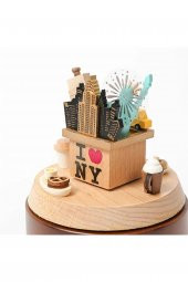 New Yorkta Alışveriş Ahşap Müzik Kutusu - 1033718 - 2