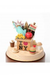 New Yorkta Alışveriş Ahşap Müzik Kutusu - 1033718 - 3