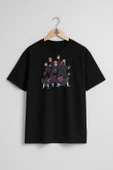 Oversize Naruto Akatsuki İllustration, Naruto Shippuden Göğüs Tasarımlı Unisex T-Shirt thumbnail 9