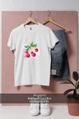 Oversize Renkli Kiraz Cherry  Tasarımlı Unisex T-Shirt thumbnail 1