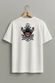 Oversize Skull Pirate With Sword And Anchor Cep ve Sırt Tasarımlı Unisex T-Shirt thumbnail 2