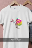 Oversize Paskalya Yumurtası Ve Tavşan  Tasarımlı Unisex T-Shirt thumbnail 3