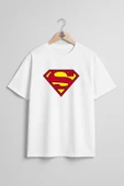 Oversize Süpermen Logosu Göğüs ve Sırt Tasarımlı Unisex T-Shirt thumbnail 10