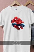 Oversize Spider-man - Örümcek Adam Vektörel  Tasarımlı Unisex T-Shirt thumbnail 11