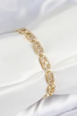 Pirinç Zirkon Taşlı Messika Model Gold Renk VIP Seri Kadın Bileklik - TJ-BB7517 thumbnail 1