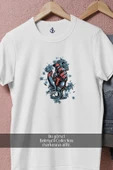 Oversize Human Hand İllustration With Flowers  Tasarımlı Unisex T-Shirt thumbnail 2