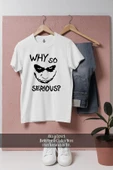 Oversize Why So Serious Joker  Tasarımlı Unisex T-Shirt thumbnail 1
