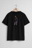 Oversize Uchiha Obito İllustration, Pain Obito Göğüs Tasarımlı Unisex T-Shirt thumbnail 9