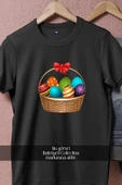 Oversize Paskalya Sepeti Ve Yumurtalar  Tasarımlı Unisex T-Shirt thumbnail 11