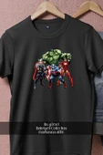 Oversize Thor, Captain America, Iron-Man And Hulk  Tasarımlı Unisex T-Shirt thumbnail 10