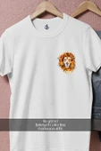 Oversize Lion Head Aslan Kafası1 Cep Tasarımlı Unisex T-Shirt thumbnail 2