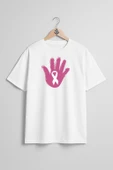 Oversize Breast Cancer Awareness Awareness Ribbon Göğüs Tasarımlı Unisex T-Shirt thumbnail 3