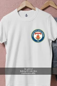 Oversize Sahil Güvenlik İngilizce Logo  Cep Tasarımlı Unisex T-Shirt thumbnail 2