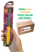 Sürbisa 61004 Sebze Bıçağı Sarı Lz1 Koli (12 adet Tırtıklı ) thumbnail 1
