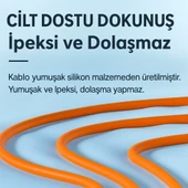 3'ü 1 Arada 120W Destekli Hızlı Şarj Kablosu  TypeC iPhone, Micro USB - 6