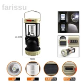 Çok Fonksiyonlu Şarjlı Kamp Lambası Feneri - Güneş Enerjili, Powerbank Özellikli, 4 Modlu, Suya Dayanıklı - 3