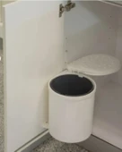 Mesbin Çöp Kovası ,Dolap Içi Kolay Çıkarılabilen, Kovalı 6 Lt. Beyaz thumbnail 2